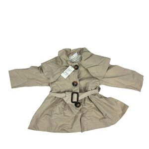 Toddler Beige Cotton Trench Coat Grin & Bear  9-12M